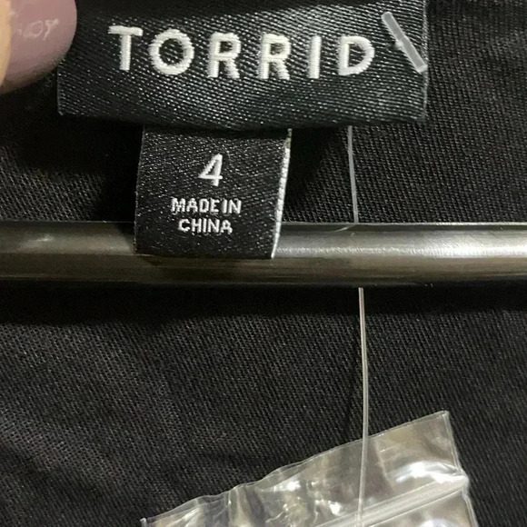 Torrid Black Button Front Challis Black Shirt Dress Size 4X - Picture 3 of 6